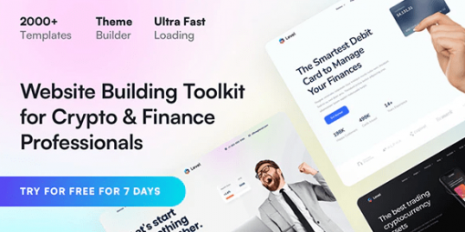 level financial technology and crypto wordpress theme