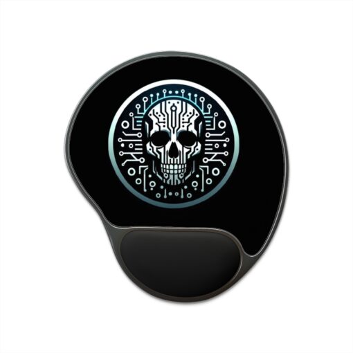 skull sales - black mouse pad with wrist rest