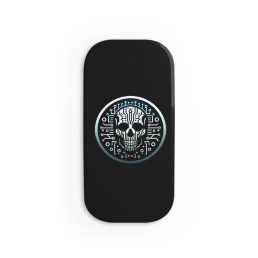 skull sales - black phone click-on grip